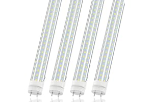 SHOPLED T8 LED Tube 4ft, 36W 4680LM 6000K Daylight White – ETL-Certified D-Shaped High Output Bulbs, Energy-Efficient T8/T10/