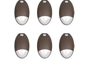 LED ENERGY PLUS LED Emergency Light with Battery Backup and Photocell, Self Test Diagnostics, Outdoor LED Emergency Wallpack, 12W 100-277VAC UL-924 Fire Resistant IP65 Wet Location, Dark Bronze - UL Listed - 6 Pack
