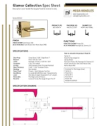 Mega Handles - Glamor Privacy I Lever Door Handle