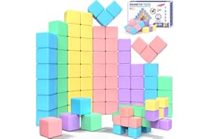 Magnetic Blocks for Toddler Toys Age 3-5, Magnetic Tiles Building Blocks Magnet Cubes Kids Toys for 3 Year Old Boys Girls, Mo