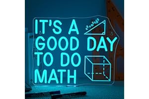 Horseneon It's a Good Day to Do Math Neon Sign Colorful LED Wall Decor for Classroom Math Teacher Gift Home Office or Study Room Fun and Inspirational Math-Themed Neon Light