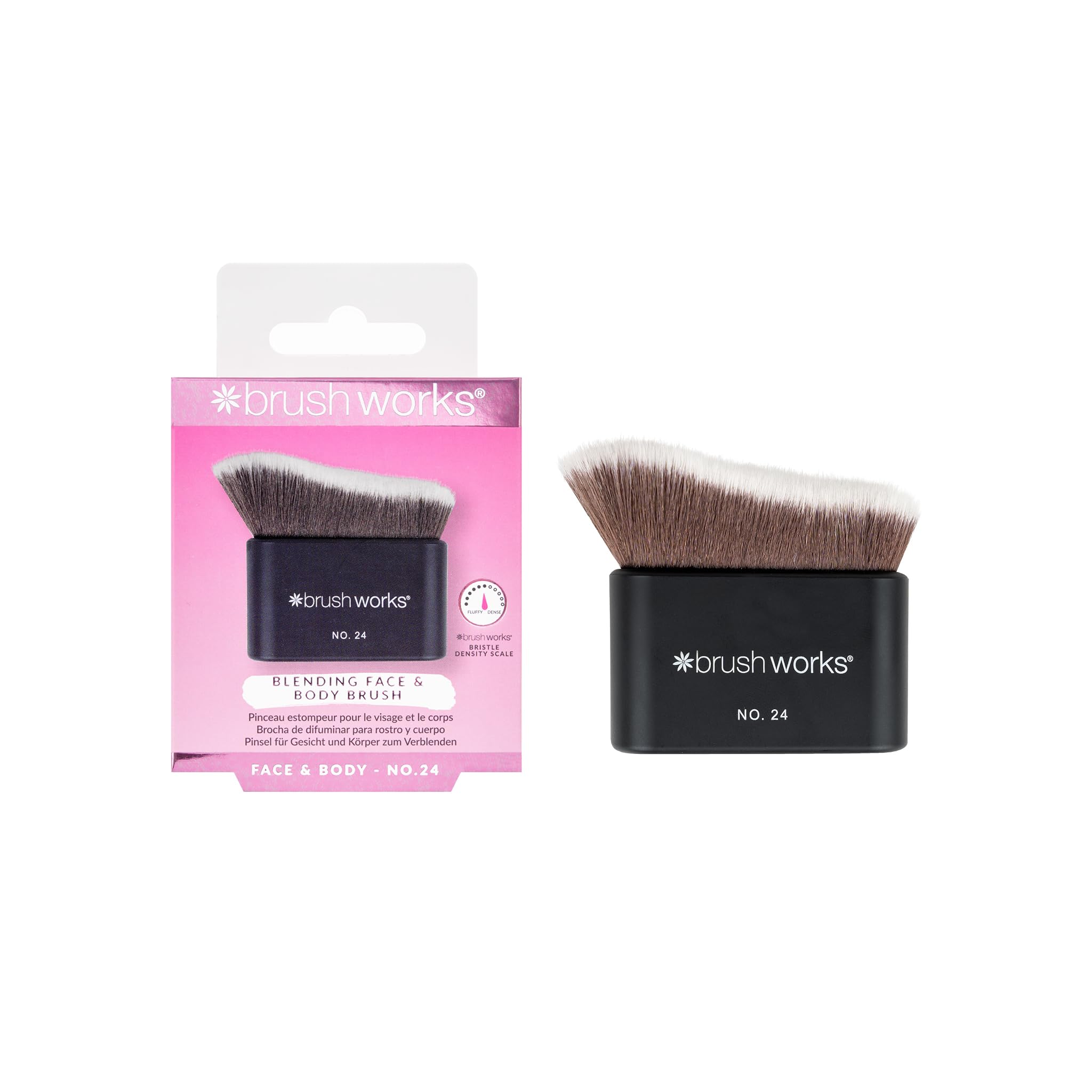 Brushworks No.24 Blending Face & Body Brush – Fluffy Makeup & Self-Tan Applicator, Large Multipurpose Brush, Vegan & Cruelty-Free