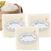 XMXueMei 3PCS Rice Water Shampoo Bar,Cleansing Gentle Solid Bar Shampoo for Face and Body,Moisturizing Handmade Hair Shampoo Soap A