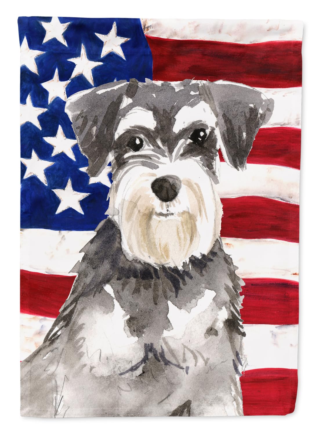 Caroline's Treasures CK1722GF Patriotic USA Schnauzer #2 Flag Garden Size, Small, multicolor