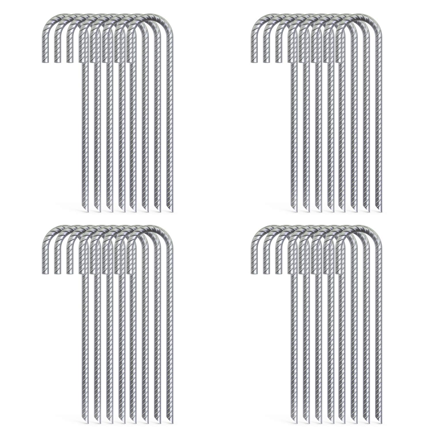 Bird Spikes AAGUT 32PCS Galvanized Rebar Tent Stakes J Hook 12