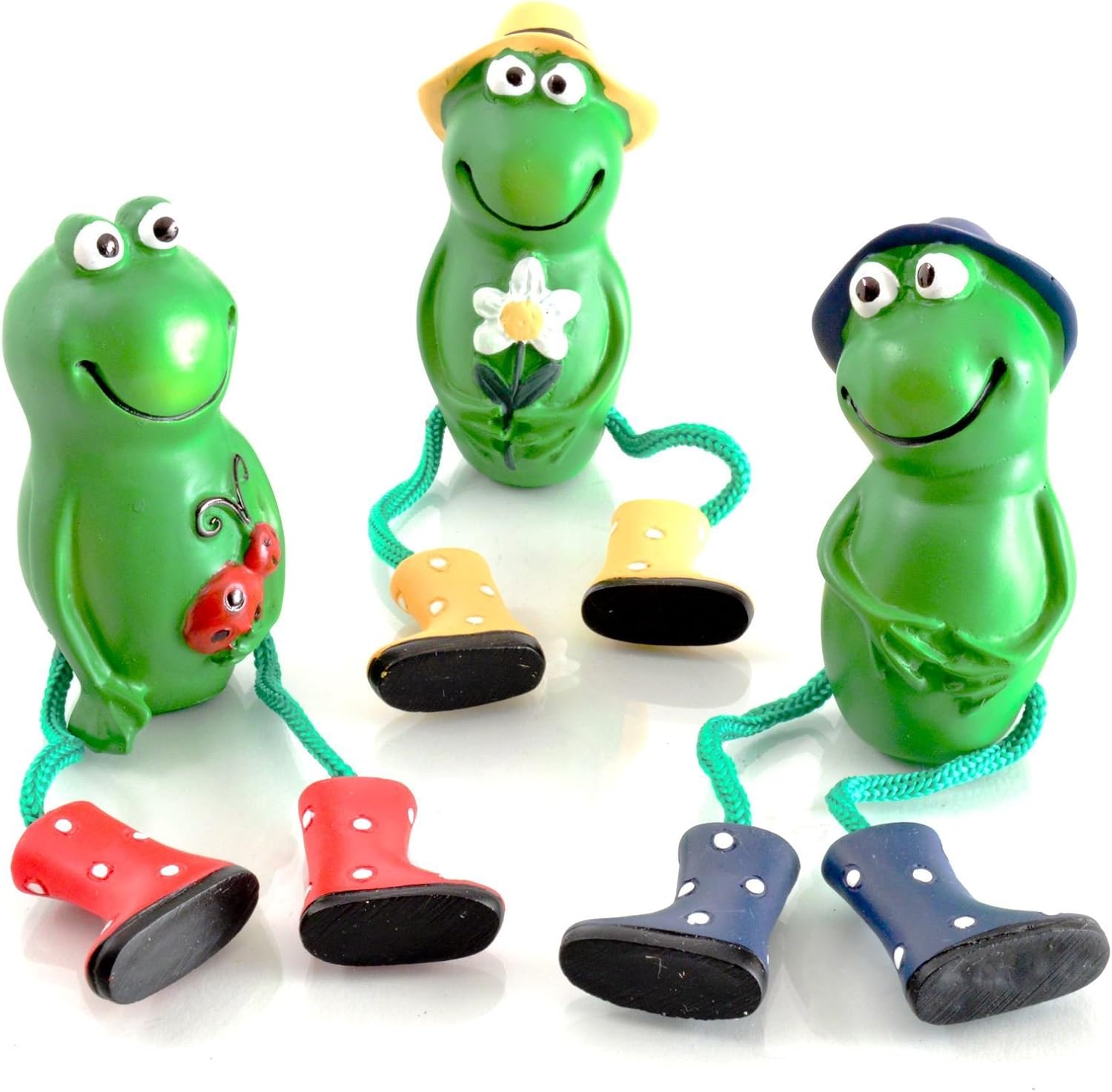 Frog Garden Ornaments Sitting Toad Plant Pot Perchers Figures Outdoors