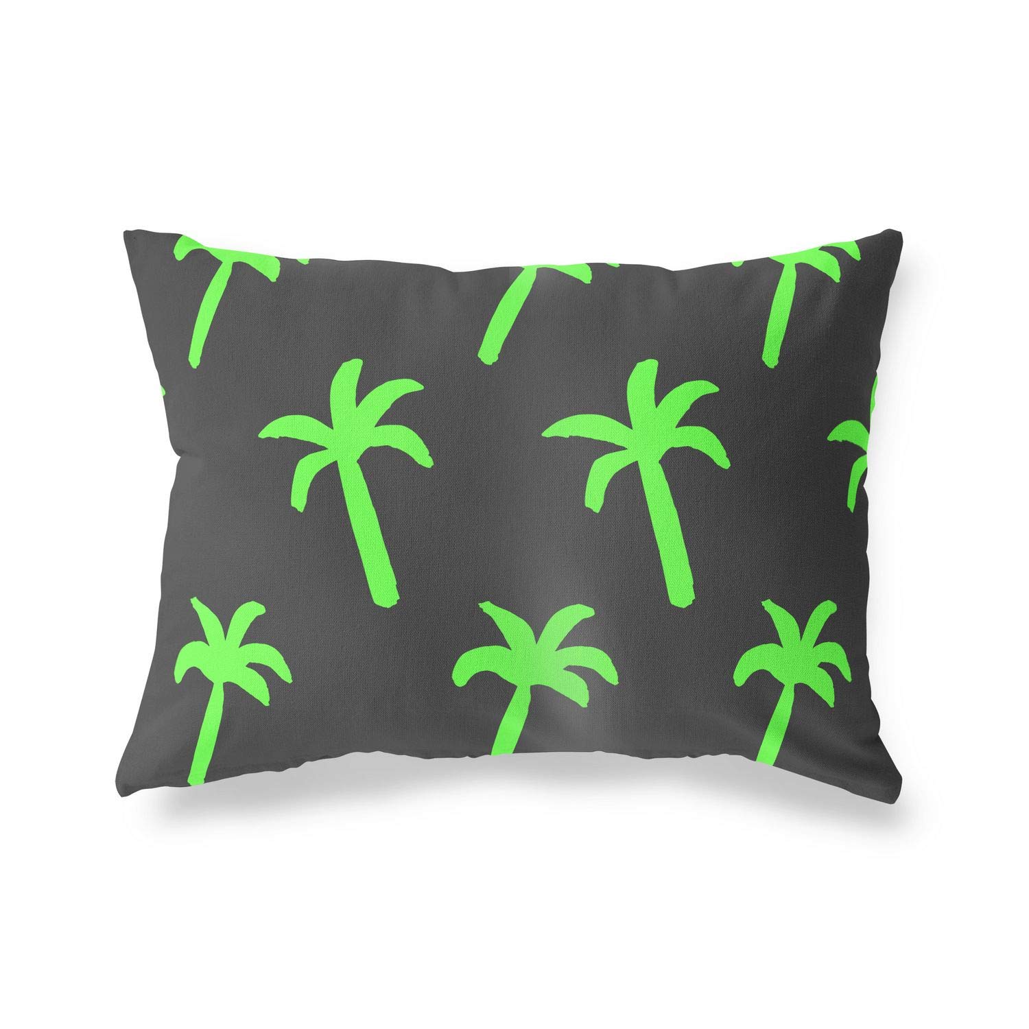 Bonamaison Decorative Cushion Cover Neon Green & Fume, Throw Pillow Covers, Home Decorative Pillowcases for Livingroom, Sofa, Bedroom, Size: 35x50 Cm - Designed and Manufactured in Turkey