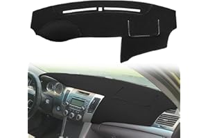 FCOVERGURUS Dash Cover Mat Custom Fit for Hyundai Sonata 2009 2010 with Cutout for Sensor, Dashboard Cover Pad Protector (09-10 Black) F80