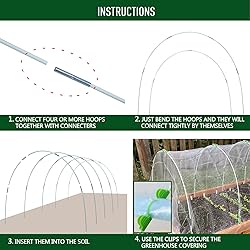 MAXPACE Greenhouse Hoops for DIY 3.5ft or Wider