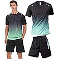 BOOMCOOL Gym Clothes workout shorts and long sleeve shirts for men running dry fit athletic outfits sets 6 pack