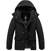 wantdo Men's Thicken Winter Coat Insulated Warm Parka Jacket Hooded Puffer Jacket