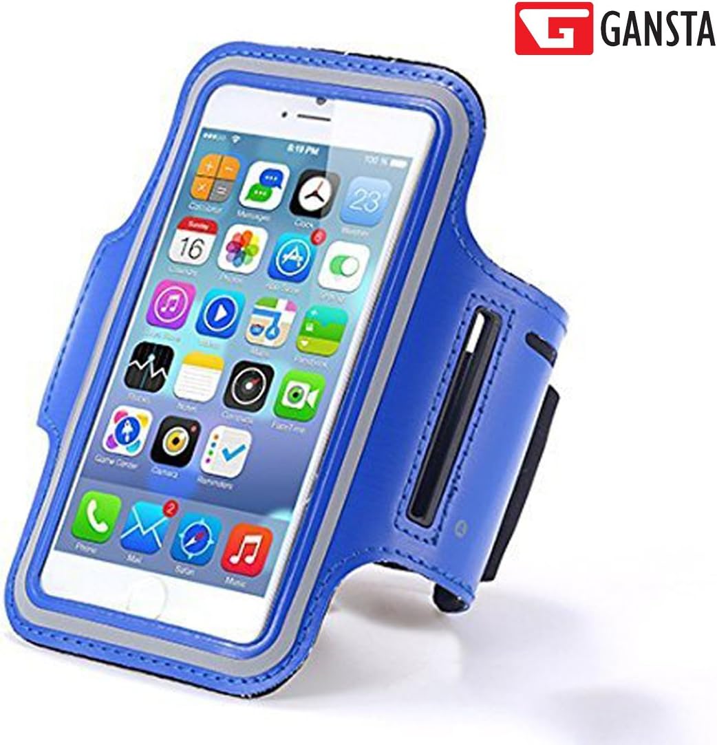 Gansta Blue Color Sport Mobile Armband Case Cover for Running Jogging Gym & Universal Riding Sports Pouch Mobile Phone Bag for Men Women