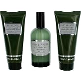 Geoffrey Beene, Trio Grey Flannel Eau de Toilette Vaporizer for Men, Aftershave, Shower Gel, Woody and Oriental Fragrance, Unique Green Cyprus Perfume