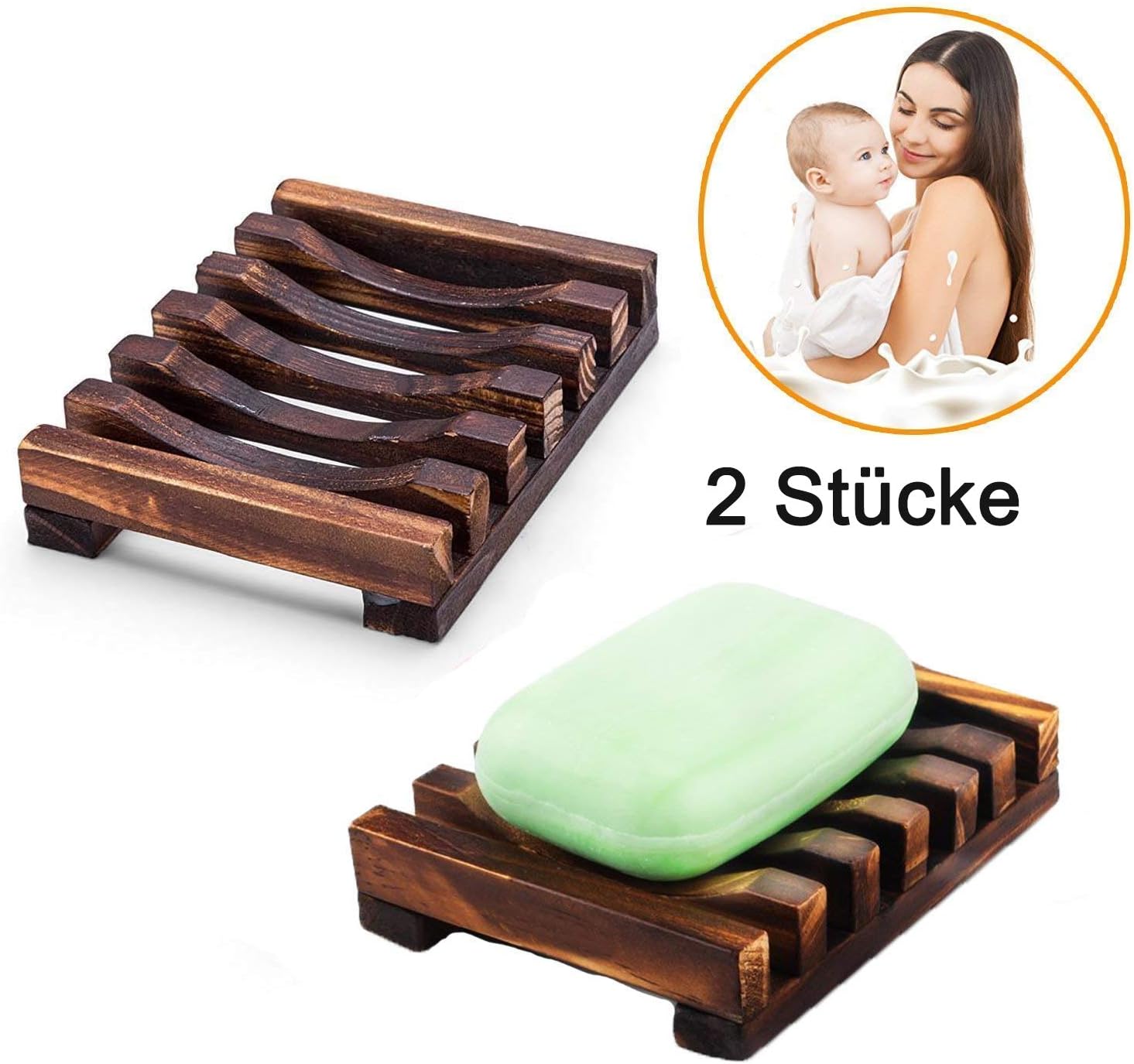 Mop Bracket,Lypumso Device Holder Wall Mounted Organiser for Mops, Brooms and Garden Tools etc. Wall Bracket with 5 Hooks and 6 Quick Release (soap dish)