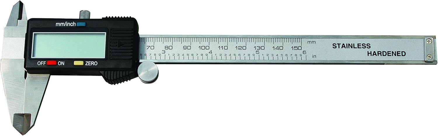 TEMPO DI SALDI 150mm Steel Digital Vernier Caliper with CD Display and Hard Case, grau - Image 4
