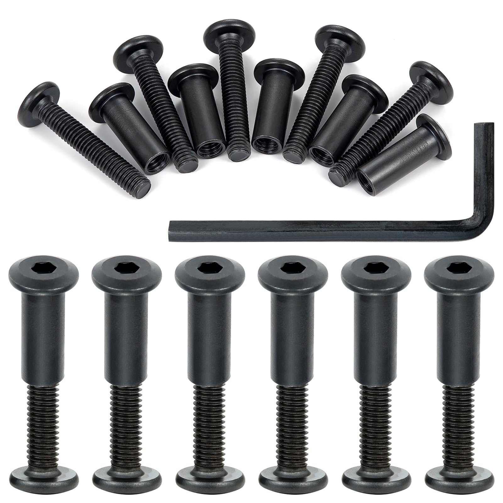 Xrfoiniu 100 Sets Nuts and Bolts Set - M6x35mm