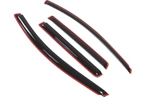 Tuningpros WD2-387i Dark Smoke 4 Pcs Set Window Visor (in-Channel) Deflector Rain Guard Compatible with 2004-2007 Scion Scion xA