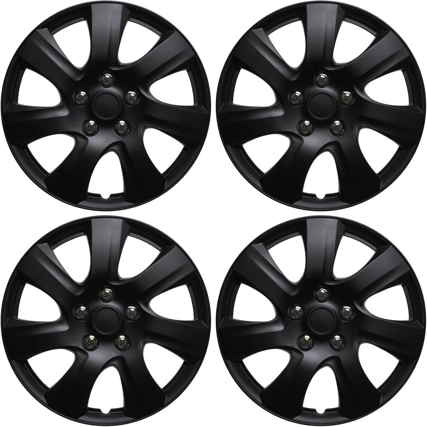 Amazon Com Cover Trend Set Of 4 Black Matte Aftermarket 16 Inch Hubcaps For Toyota Camry 2010 2011 Replica Wheel Covers Automotive