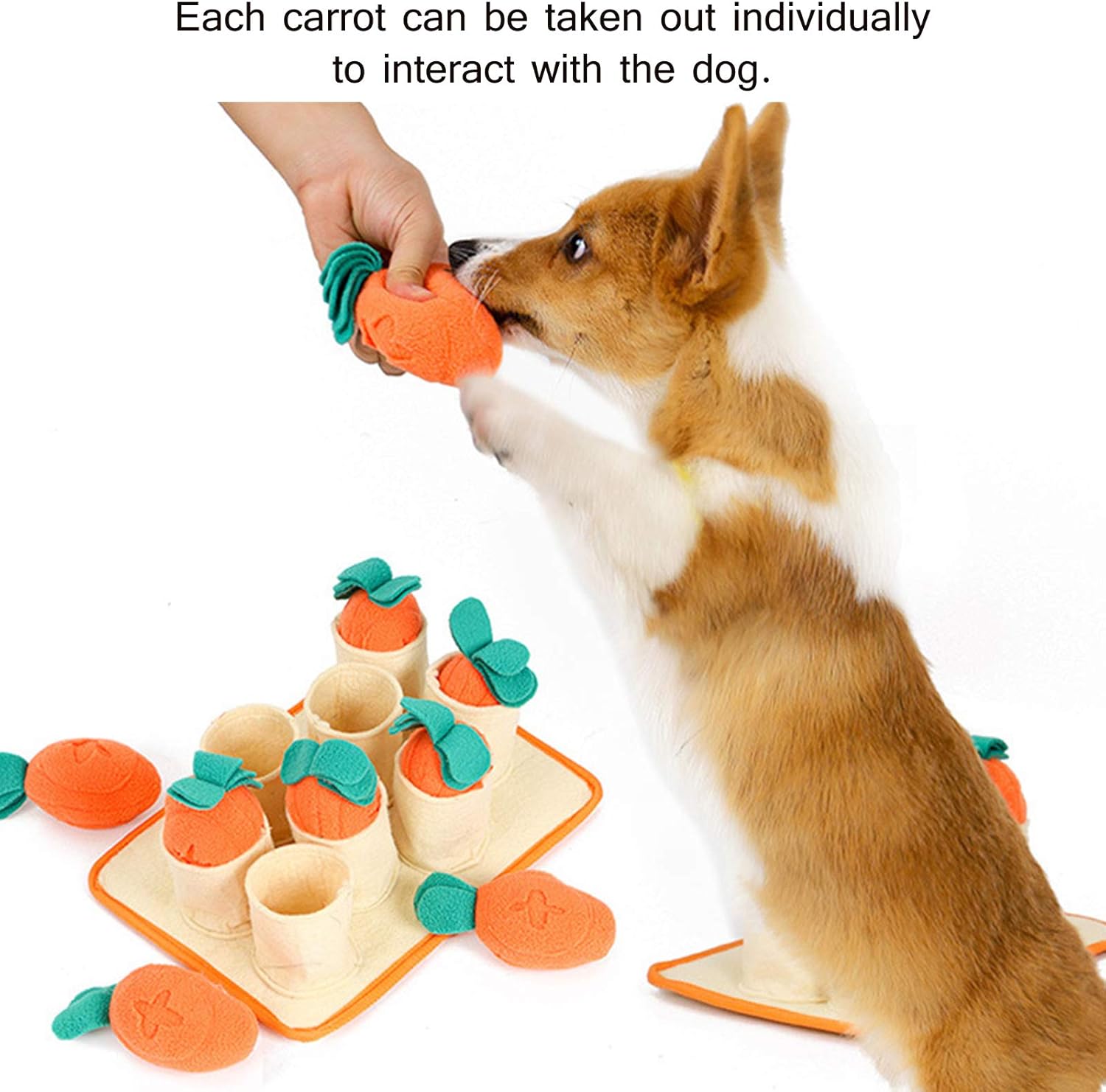 Amazon Co Jp にんじんゲームを引っ張って犬のおもちゃ を嗅ぎましょう パズルの減圧 改ざん防止の家庭でこぼれた食べ物スローフードトレーニングペットのぬいぐるみおもちゃ きしむおもちゃ おもちゃ