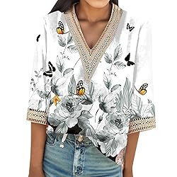 Cheifay Tank Tops Women with Pocket 3/4 Sleeve