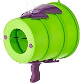 Toysmith Airzooka Cannon Blaster, Hand Powered Launcher Ages 6+, Green | Pull Handle Sends Harmless Puffs Up to 50 Feet for Outdoor Target Practice, No Batteries, Aim-and-Blast Play Challenge Indoor