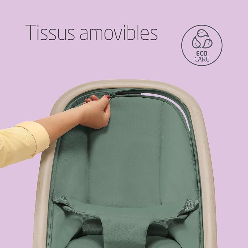 Kori Chaise Transat Bebe 2-en-1, 0-6 Mois, jusqu'à 9 kg, Baby Bouncer,Léger & Compact, Harnais Facile à Installer, Coussin Nouveau-né, Essential Graphite