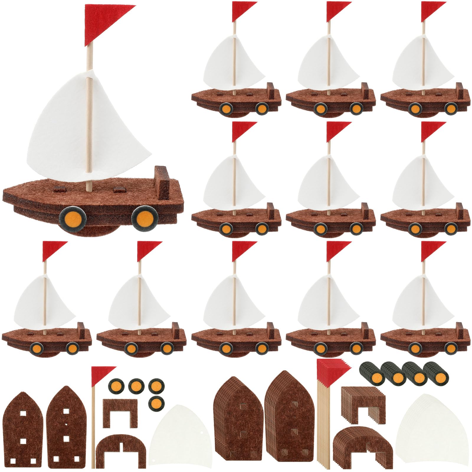Hahafelt 24 Pack 3D Floating Ship Craft Kit, DIY