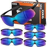 OXG 6 Pack Tinted Safety Glasses for Men Women, Safety Goggles ANSI Z87.1 Protective Eyewear Scratch Resistant Eye Protection