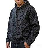 VOLYMOON Y2K Leopard Print Hoodies Oversized Cheetah Sweatshirts Vintage Casual Long Sleeve Pullover With Pockets