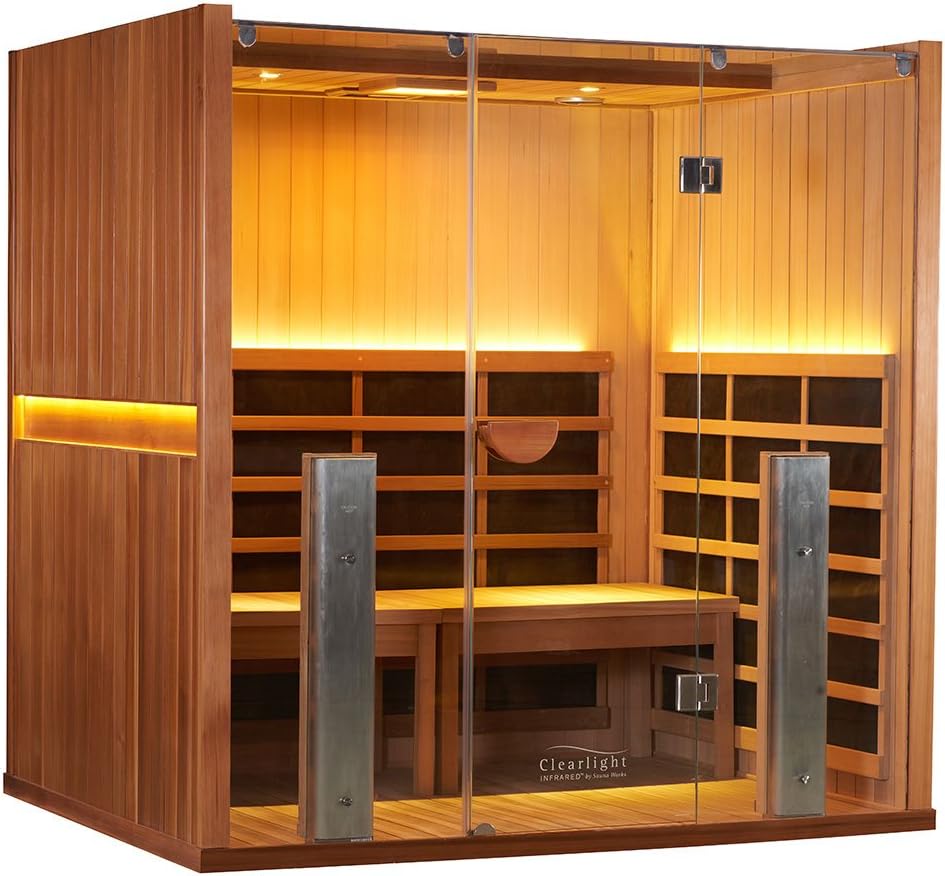 Infrared Sauna - Hot Yoga Saunas for Home Practice - World’s first Sauna for Yoga - Clearlight Far Infrared Sauna for Home - 3-4 Person Sauna - Heated Detox Therapy - Full Spectrum Light - Low EMF - Lifetime Guarantee