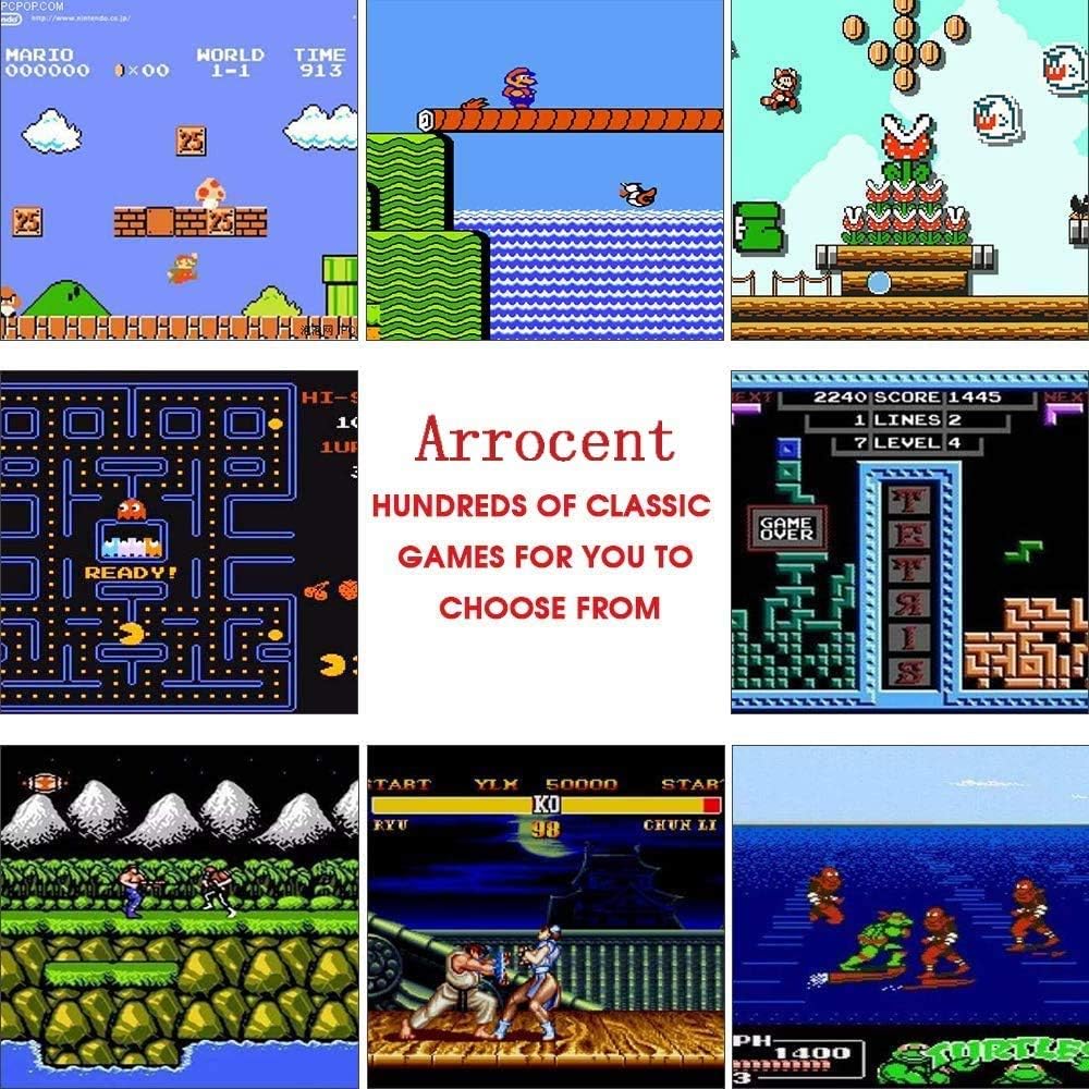 Donop Retro Game Console, Classic Video Games System Consoles Built-in 620 Games with 2 Classic Controllers for Family TV AV Output: Computers & Accessories