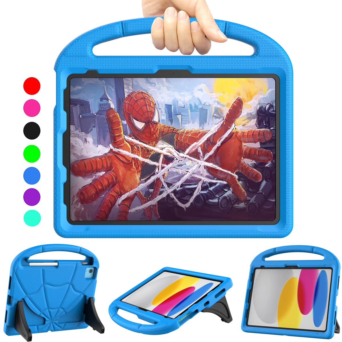 Photo 1 of *Factory Sealed*
New iPad (A16) 11th/10th Generation Case for Kids 2025/2022, Lainergie iPad 10.9 Case 10th Generation Lightweight Shockproof Kids Friendly Cover with Handle Kickstand for 10.9” iPad 10th Gen 2022,Blue