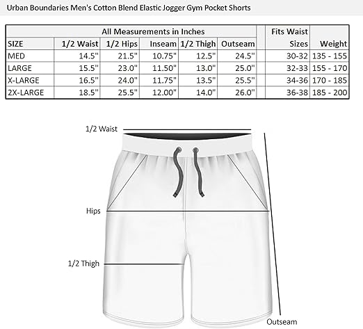 mens shorts 50 inch waist