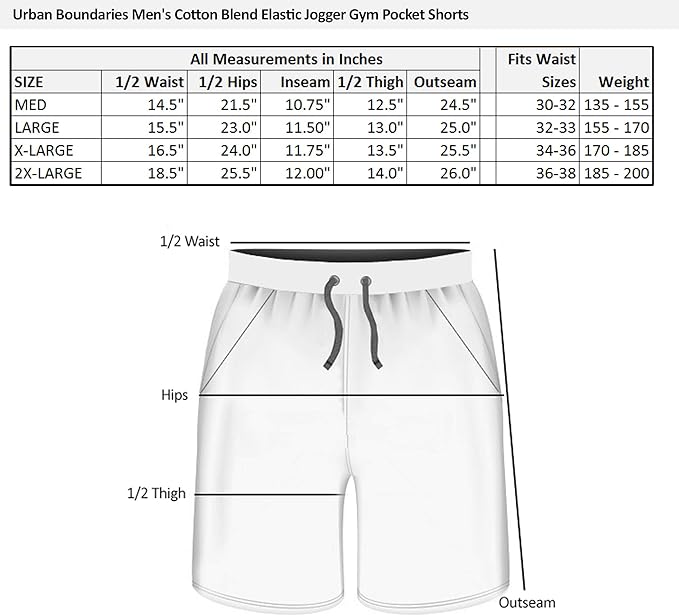 mens shorts 50 inch waist