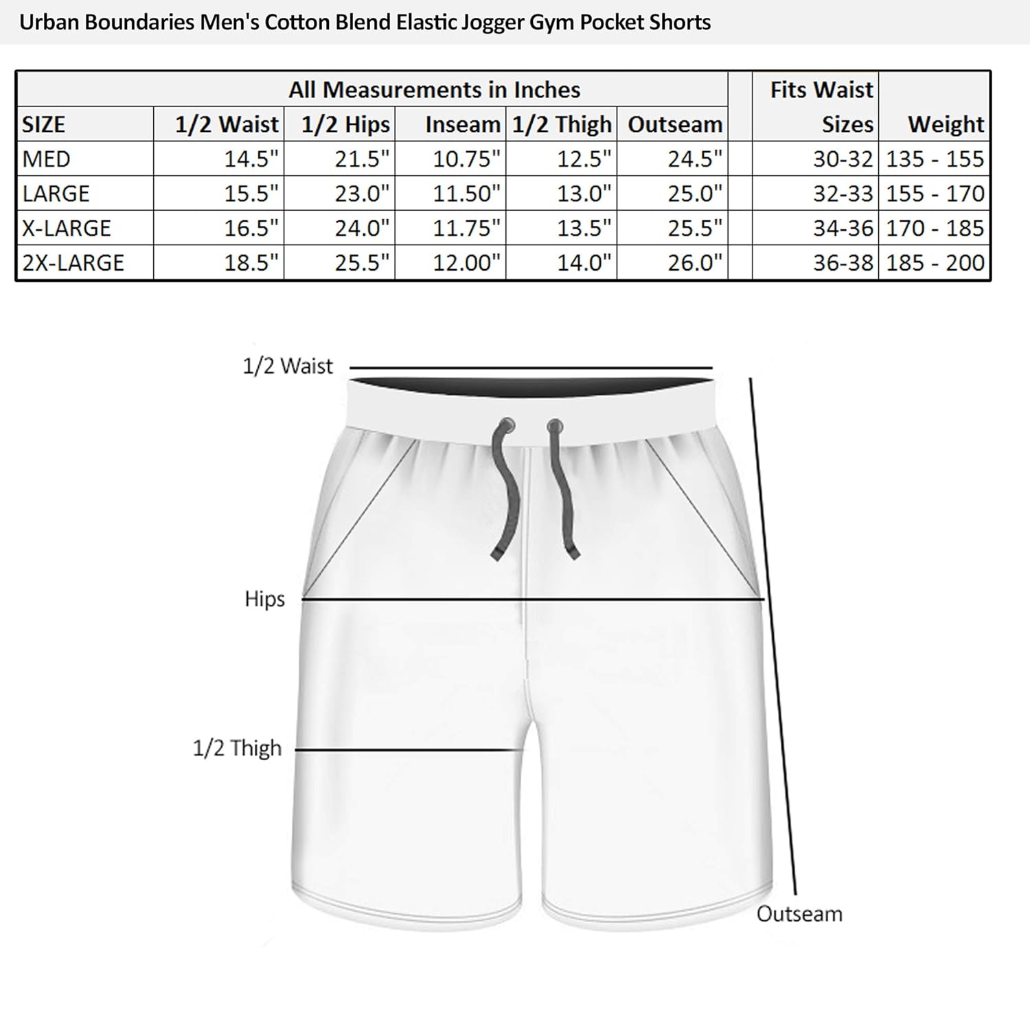 26 inch waist mens shorts