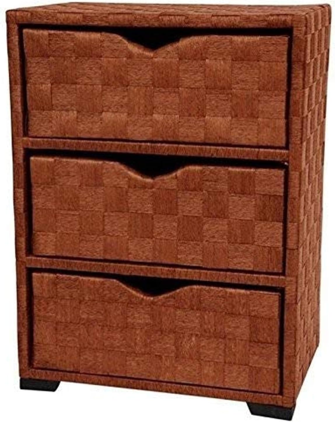 Oriental Furniture Natural Fiber Chest of Drawers - Three Drawer - Honey