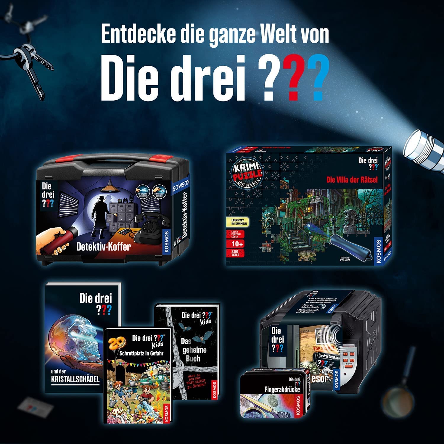 Die drei ??? Fingerabdrücke von KOSMOS, 632335, Detektiv Gadget, spannendes Detektiv-Spielzeug Set für Kinder ab 8 Jahre, Geschenk für Geburtstag, Mitbringsel, Schwarz 3