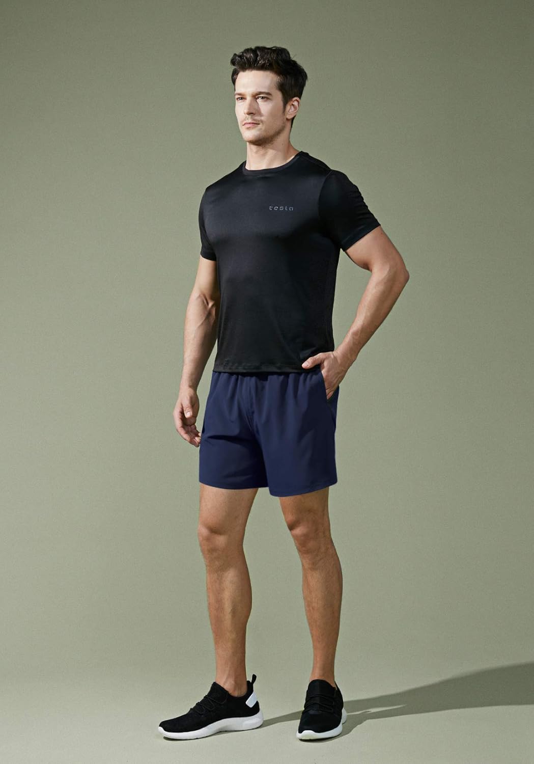 TSLA Men's Active Running Shorts, Training Exercise Workout Shorts, Quick Dry Gym Athletic Shorts with Pockets: Clothing
