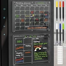 Amazon.com : Magnetic Acrylic Calendar for Fridge,2 Pack 12"x16 ...