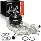A-Premium Engine Water Pump W/Thermostat & Gasket Compatible with Chevrolet, GMC, Cadillac, Hummer & Isuzu Models, 4.8L 5.3L 