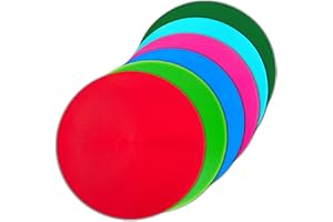 Vhxorrz Poly Spot Markers 9 inch Non-Slip Rubber Agility Markers Flat Field Cones Floor Dots for Football, Soccer, Basketball Training Markers, School Activities, Exercise Drills, Social Distancing
