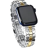 Cute Bands Compatible with Apple Watch 40mm 41mm 42mm 38mm 44mm 45mm 46mm 49mm for Women, Compatible with Apple Watch Series 10,Se,9,8,7, 6,SE,5,4,3,2,1 for iWatch Bands Gold Silver Rose Gold