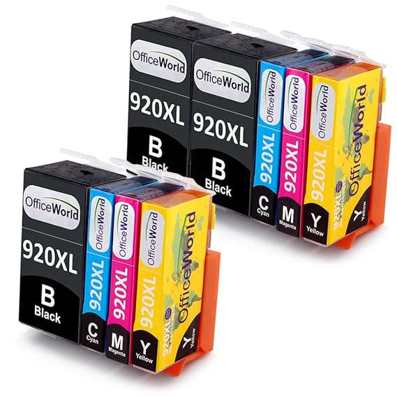 OfficeWorld Kompatible Patronen Ersatz für HP 920XL Druckerpatronen Hohe Kapazität Kompatibel mit HP Officejet 6500 6000 7000