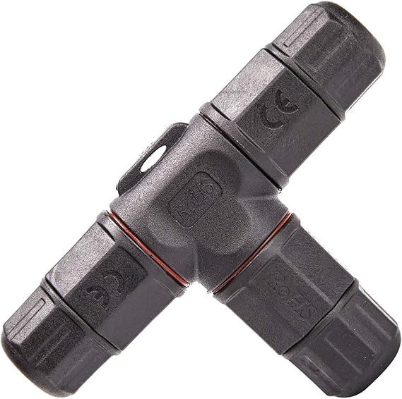 Connettori Impermeabili IP68 Per Cavi Esterni - Scatola Giunzione 3 Poli Con Derivazione A Y, Ideale Per Giardino E Esterni (2 Pezzi)