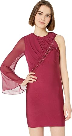 one sleeve bandage dress