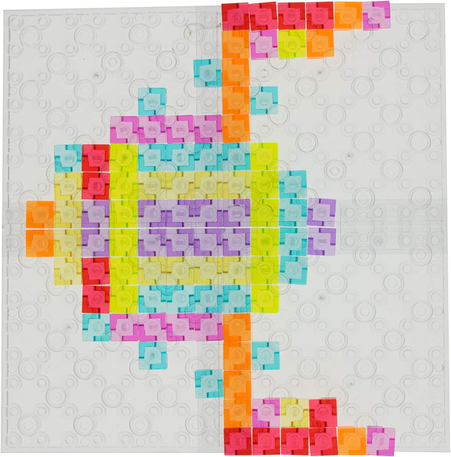 Strictly Briks Classic Mini Pixel Brick Set | 100% Compatible with All Major Brands | Ages 5+ STEM Toy | 110 Piece Mosaic Mini Set | 4 8x8 Baseplates, 6 2x4 Briks, 100 1x1 Pixels in 4 Clear Colors