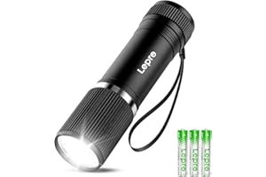 Lepro Flashlight, Waterproof Led Flashlight with 3AAA Battery Included, Ultra Bright XTE 3535LED Flash Light, LED Torch for E