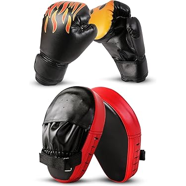 Paire De Gants D'entraînement Lions Boxe Focus Pads - Crochet & Jab - MMA - Neuf