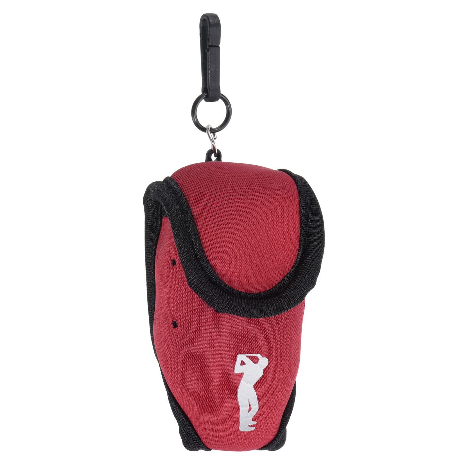 PATIKIL Golf Ball Waist Bag with Tee Holder, Buckle, Clip for Belt Storage, Red