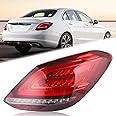 KAMDKI RH LED Tail Light Fit for 2019 2020 2021 Mercedes Benz C300 C43 AMG C63 AMG S W205 Brake Rear Lamp With Bulbs Assembly Right Passenger Side 2059065003 MB2801160